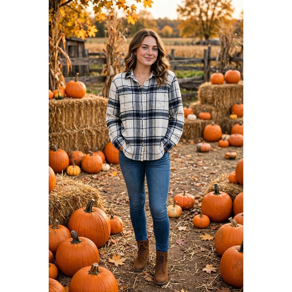 Thread + Supply Plaid Shirt fall Winter Pockets Organic Cotton Relaxed Fit LG